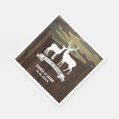 Western Hirsch die Jagd ist vorbei Hochzeit Serviette (Ecke)