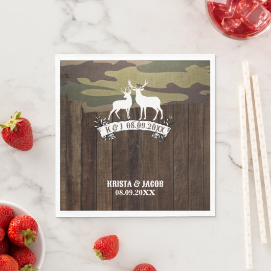 Western Hirsch die Jagd ist vorbei Hochzeit Serviette (Beispiel)