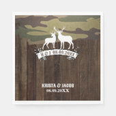 Western Hirsch die Jagd ist vorbei Hochzeit Serviette (Vorderseite)