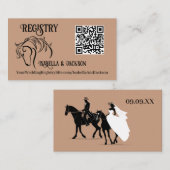 Western Hochzeit Begleitkarte (Vorne/Hinten)