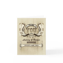 Western Hochzeit Cowboy Schuhe Dankeschön Karten