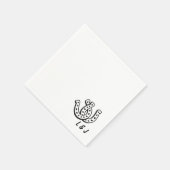Western Hochzeit Custom Initials Country Cocktail Serviette (Ecke)