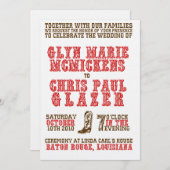 Western Hochzeit Einladung (Vorne/Hinten)