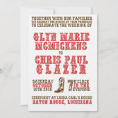 Western Hochzeit Einladung (Vorderseite)