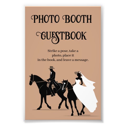 Western Hochzeit Fotodruck (Vorne)