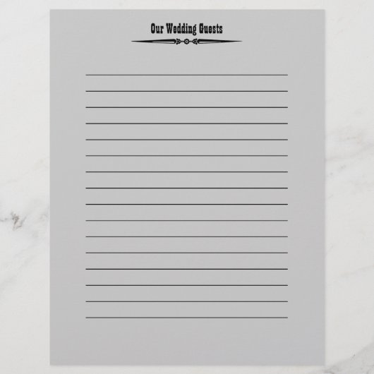 Western Hochzeit | Gästebuchseiten (Rückseite)