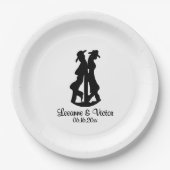 Western Hochzeit Personalisiert Pappteller (Vorderseite)