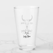 Western Hochzeit Personalisiertes Brautparty Glas (Rückseite)