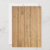 Western Hochzeit Pferd Land Braunholz Hufeisen Einladung (Rückseite)