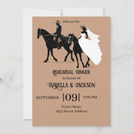 Western Hochzeit Probe Abendessen Einladung