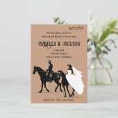 Western Hochzeit Probe Dinner Einladung (Stehend Vorderseite)