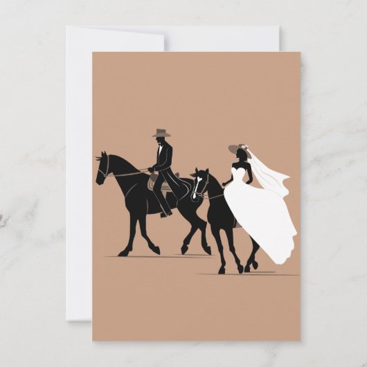 Western Hochzeit Probe Dinner Einladung (Rückseite)