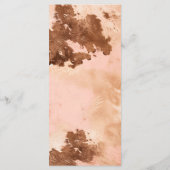 Western Hochzeit Rosa-Cowhide-Hochzeit Menükarte (Rückseite)