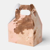 Western Hochzeit schwarzes Cowhide Country Geschenkschachtel (Rückseite)