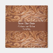 Western Hochzeit speichern Magnet (Vorne)