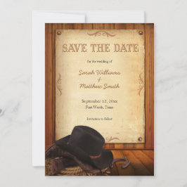 Western-Hochzeit speichern Sie das Datum Save The Date
