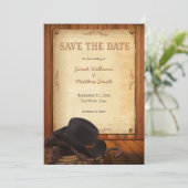 Western-Hochzeit speichern Sie das Datum Save The Date (Stehend Vorderseite)