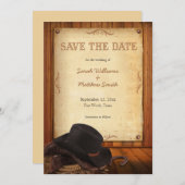 Western-Hochzeit speichern Sie das Datum Save The Date (Vorne/Hinten)