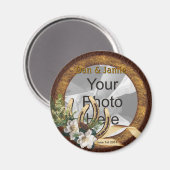 Western Hochzeit Speichern Sie die Datumsmagnete Magnet (Vorderseite/Rückseite)