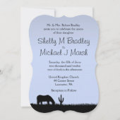 Western Hochzeit Thema Einladung (Vorderseite)