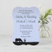 Western Hochzeit Thema Einladung (Stehend Vorderseite)