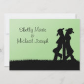 Western Hochzeit Thema Einladung (Rückseite)