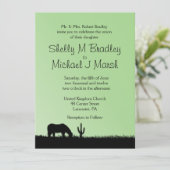 Western Hochzeit Thema Einladung (Stehend Vorderseite)