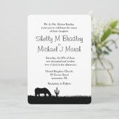 Western Hochzeit Thema Einladung (Stehend Vorderseite)