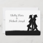 Western Hochzeit Thema Einladung (Rückseite)