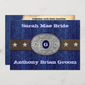 Western Hochzeiten - 5 Zoll x 7 Zoll Einladung (Vorne/Hinten)