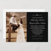 Western-Hochzeits-Foto-Einladungen Einladung (Vorne/Hinten)