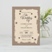 Western Hochzeitseinladungen Einladung (Stehend Vorderseite)