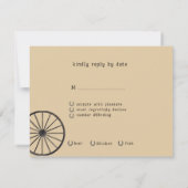 Western Hochzeitskleidung, Wagenrad, Lasso Save The Date (Rückseite)