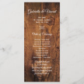 Western-Hochzeitsprogramm für White Satin und Hors Programm (Rückseite)