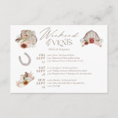 Western Hochzeitsreise am Wochenende Begleitkarte (Vorderseite)