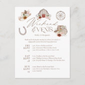 Western Hochzeitsreise am Wochenende Begleitkarte (Vorderseite)