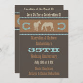 Western Hochzeitstag Party Einladung (Vorne/Hinten)