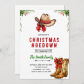 Western Hoedown Christmas Party invitation Einladung (Vorne/Hinten)