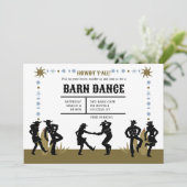 Western Hoedown Einladung (Stehend Vorderseite)