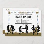 Western Hoedown Einladung (Vorne/Hinten)