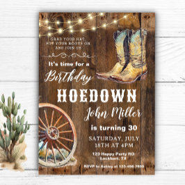 Western Hoedown Party Country Cowboy Boots Einladung