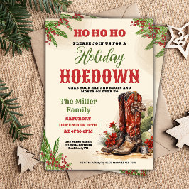 Western Holiday Hoedown, Christmas Country Cowboy Einladung