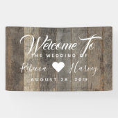 Western-Holzkornstall-Hochzeit Banner (Horizontal)