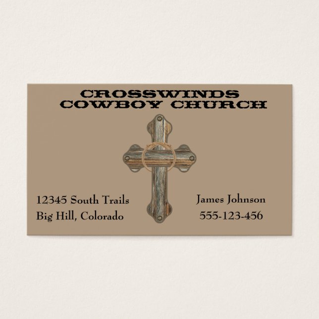 Western-Holzkreuz (Vorderseite)