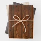 Western-Holzparkett Geschenkpapier Set (Beispiel)