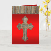 Western Holzschnitzel Barnwood Conchos Holiday Karte (Gelbe Blume)