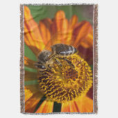 Western Honey Bee Macro Foto Decke (Vorderseite Vertikal)