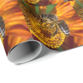 Western Honey Bee Macro Foto Geschenkpapier (Rolleneckpunkt)