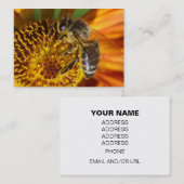 Western Honey Bee Macro Foto Visitenkarte (Vorne/Hinten)