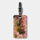 Western Honey Bee Macro Gepäckanhänger (Vorderseite vertikal)
